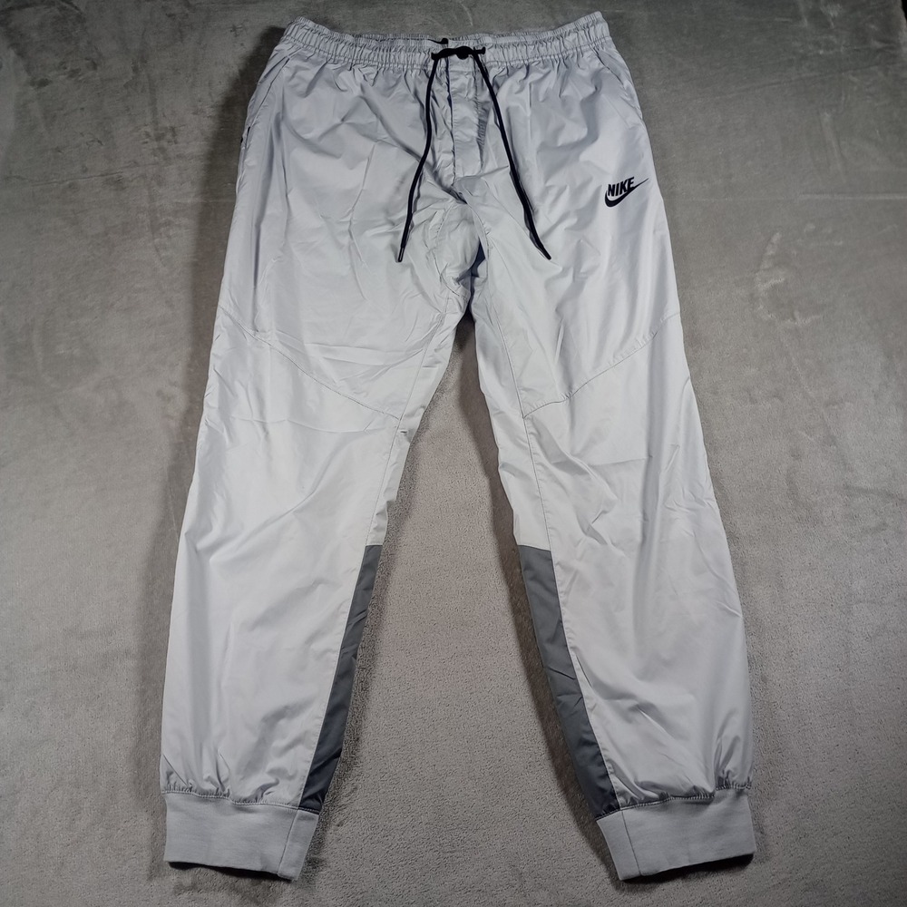 Nike Windrunner Jogger Pants Mens XL Grey Colorblock Mesh Lined 898403-043 Retro
